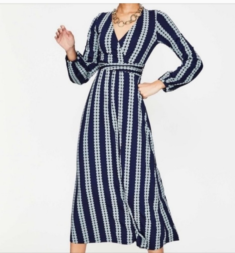 COPY - Boden Hayden Jersey Polka Dot Midi Dress
